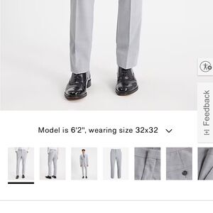 Express Men's Light Gray Dress Trousers